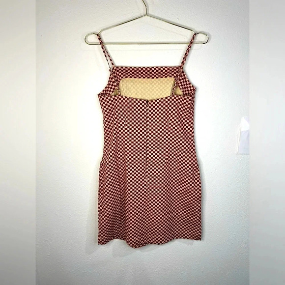 levis dress women small Y2K Streetwear Checkered Print Strappy Dress Size Medium - Picture 5 of 7